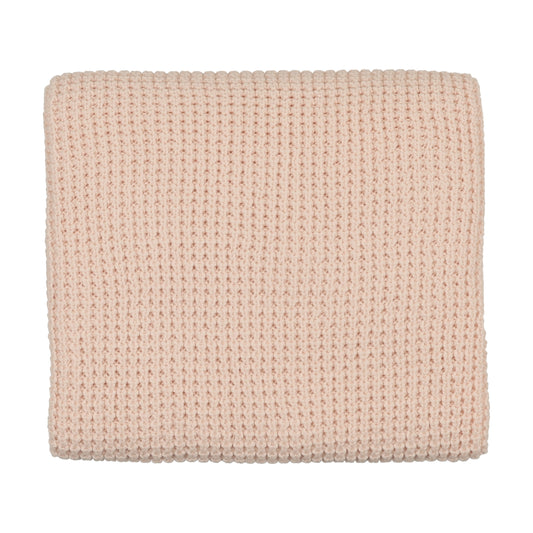 Mema Knits Knit Blanket Light Pink