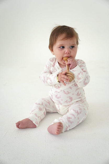 Little Pink Bird Bamboo Wrap Footie