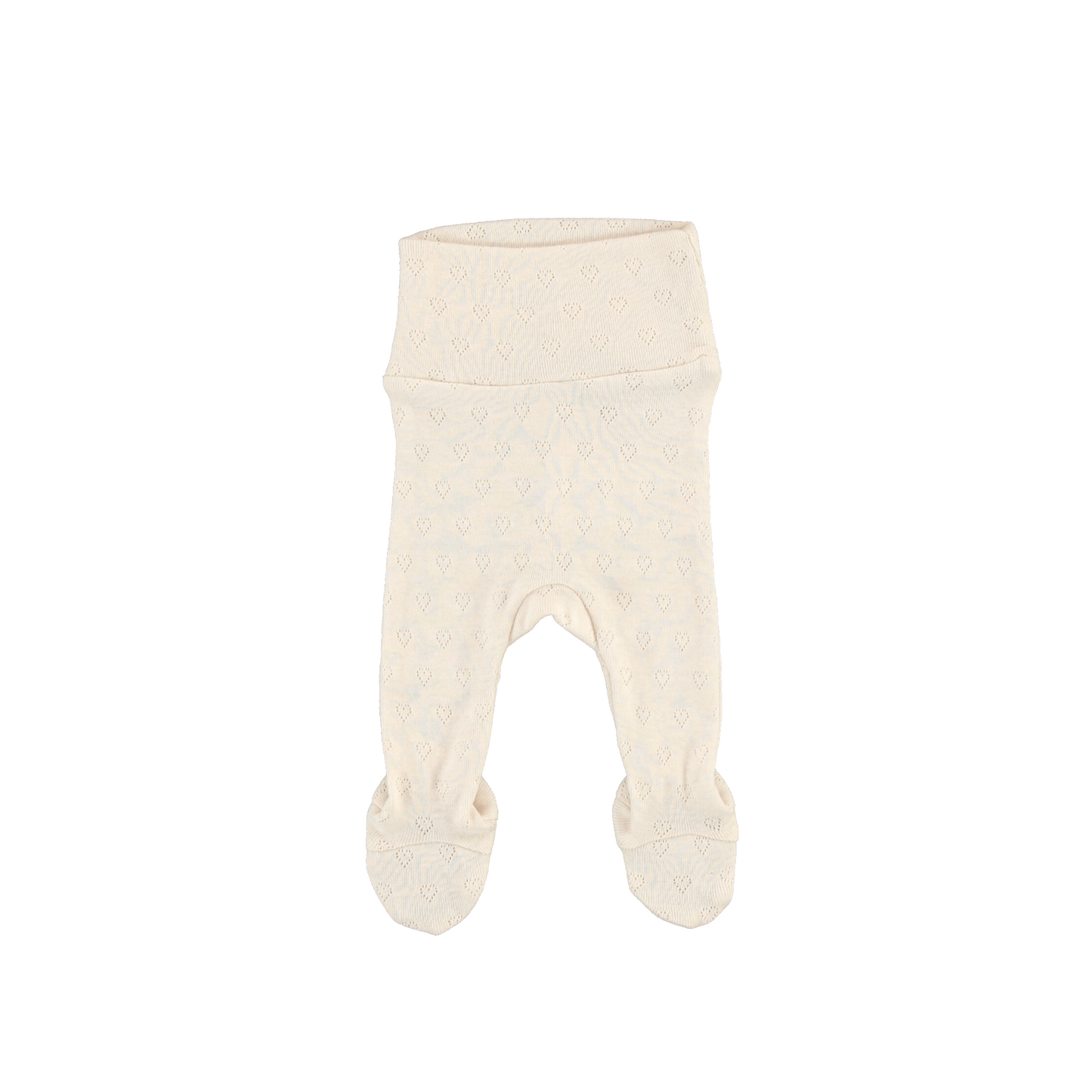 Bebe Organic Natural Heart Pointelle Wrap Onesie & Footed Leggings + Bonnet