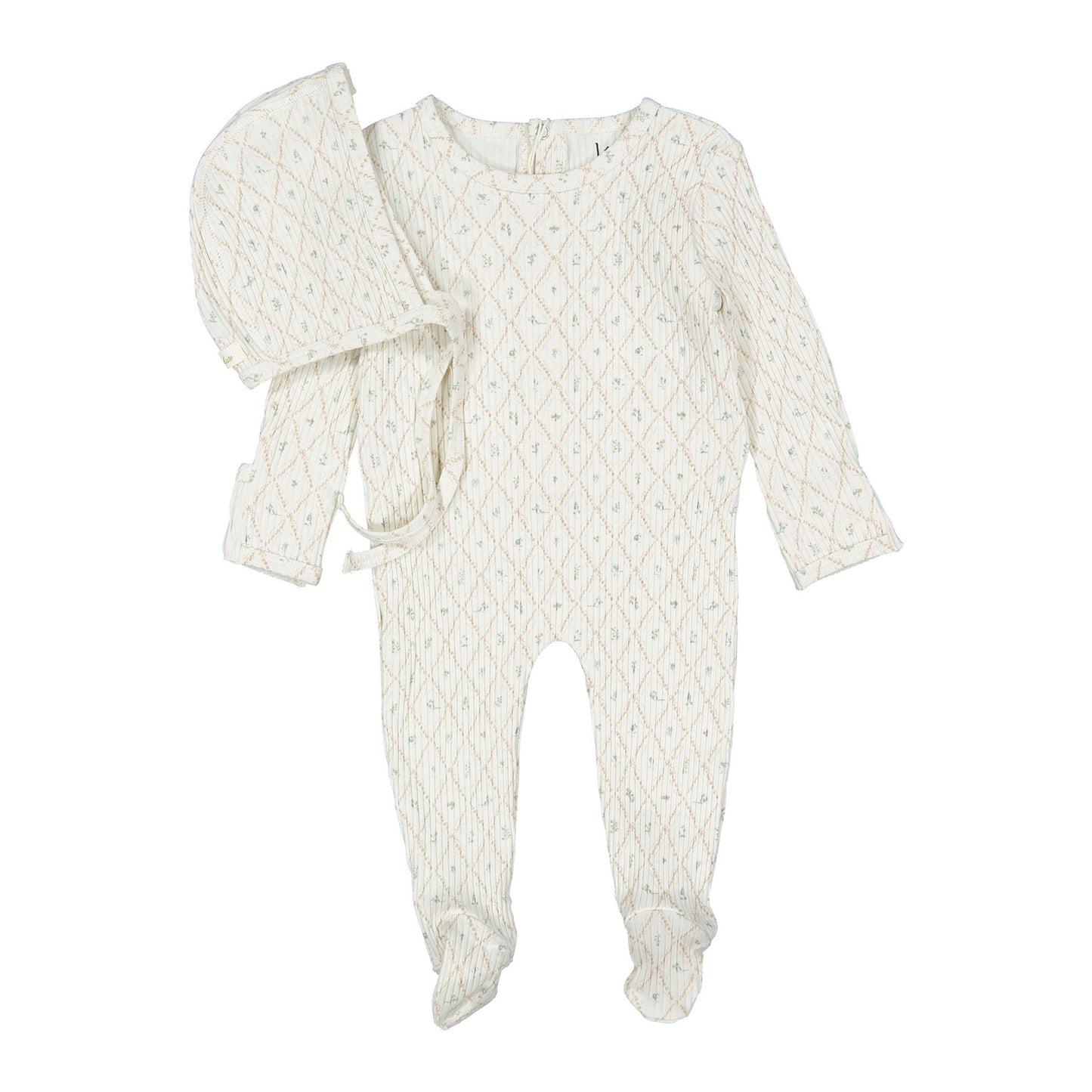 Ladida Layette Mauve Fairytale Romper & Bonnet