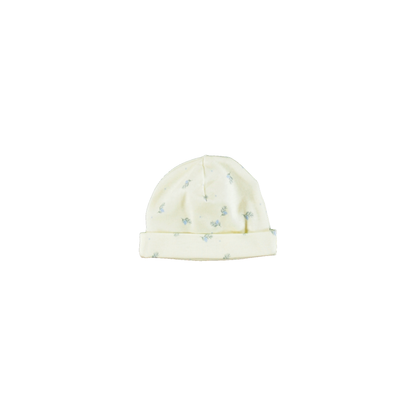Bebe Organic Aaron Wrap Footie + Hat - Blue