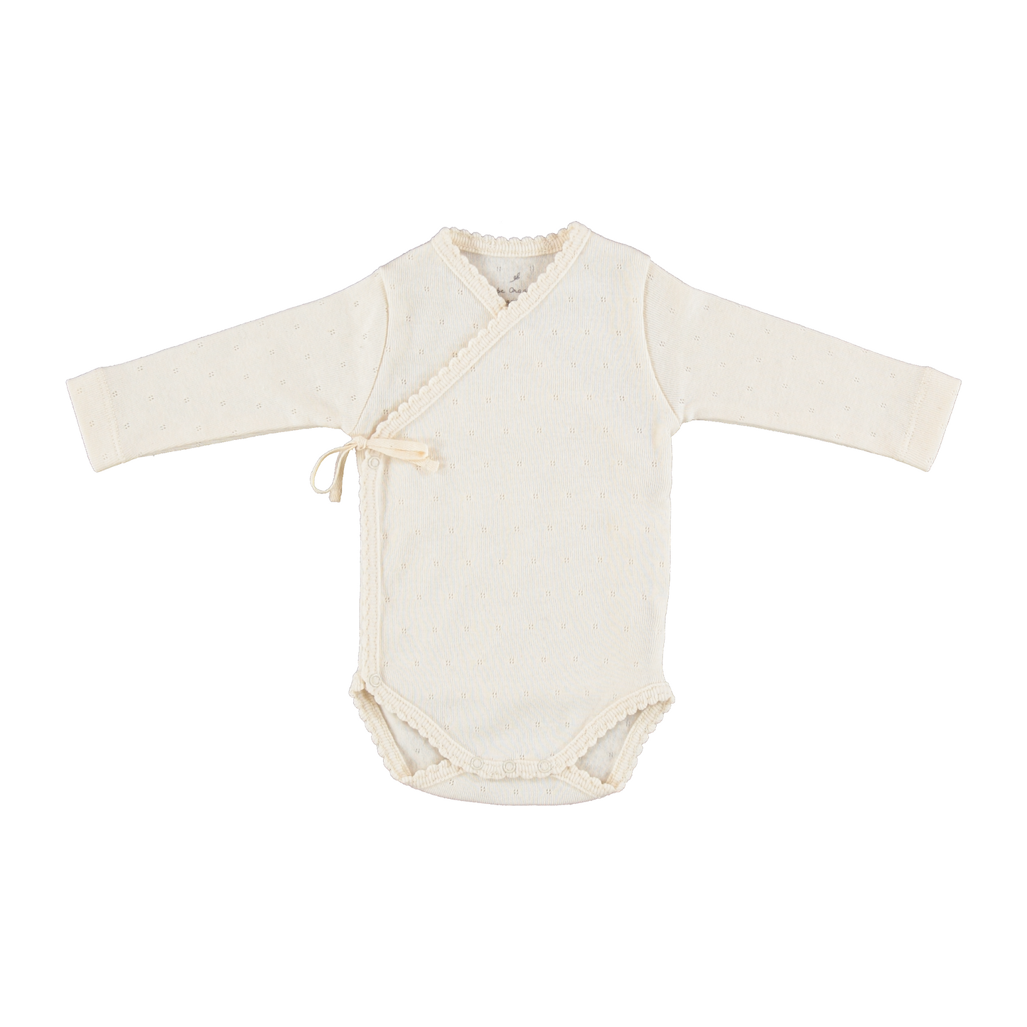 Bebe Organic Pointelle Wrap Onesie & Leggings - Natural