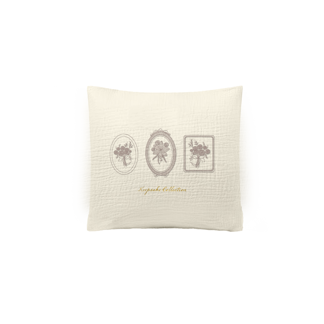 Milk Denmark Keepsake Girls Embroidered Filled Pillow