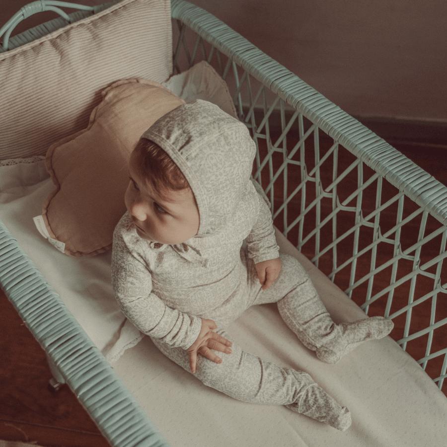 The Printed Romper & Bonnet - Vintage Vines