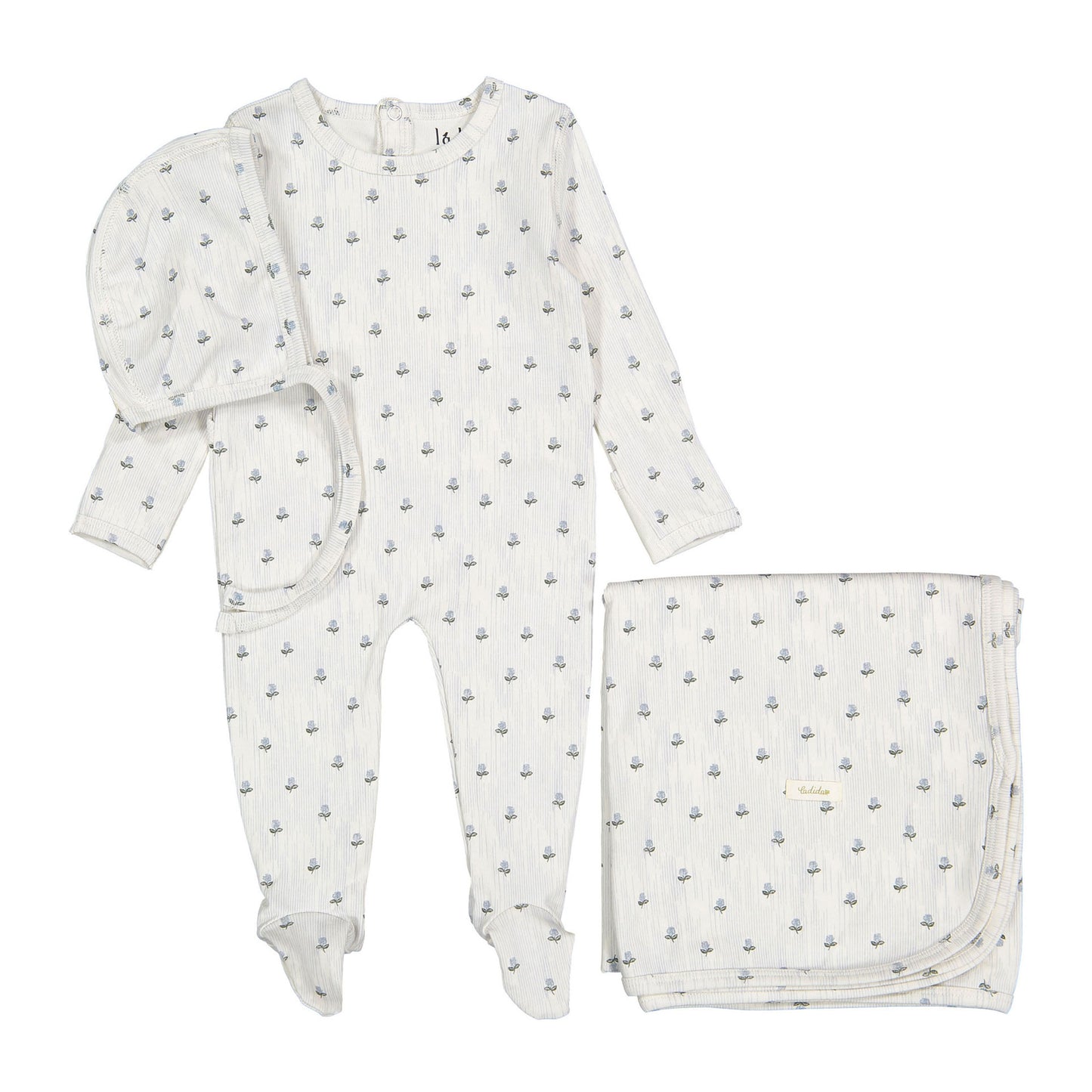 Ladida layette Vintage Blue 3pc Set