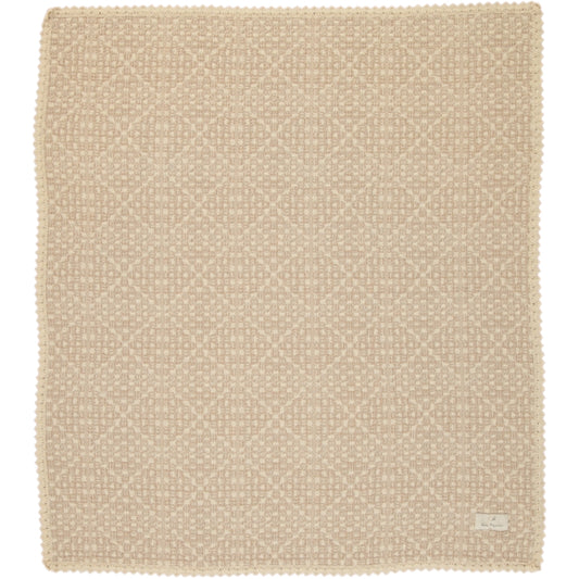 Bebe Organic Crochet Blanket Taupe