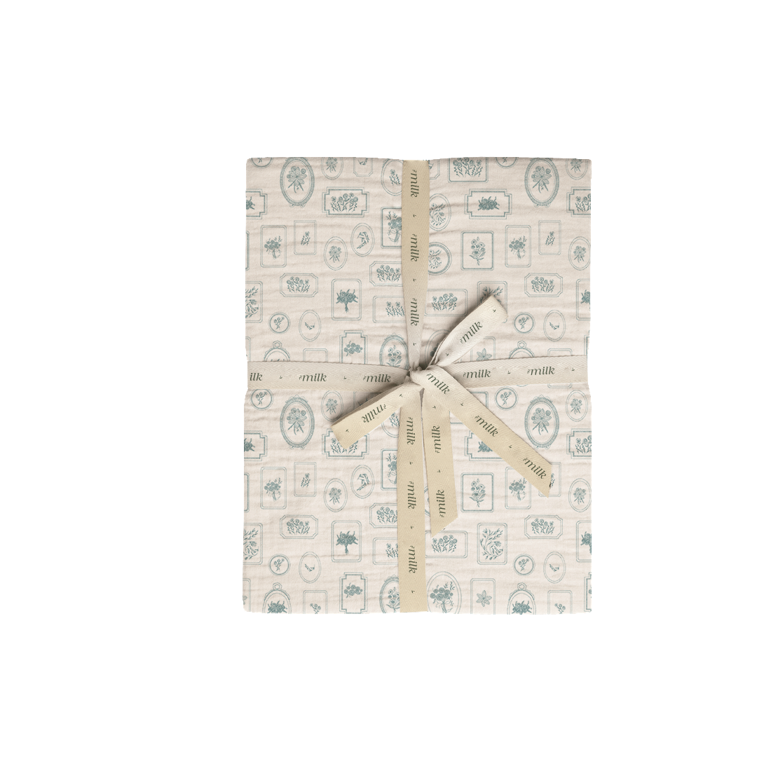 Milk Denmark Keepsake Boys Cradle Sheet