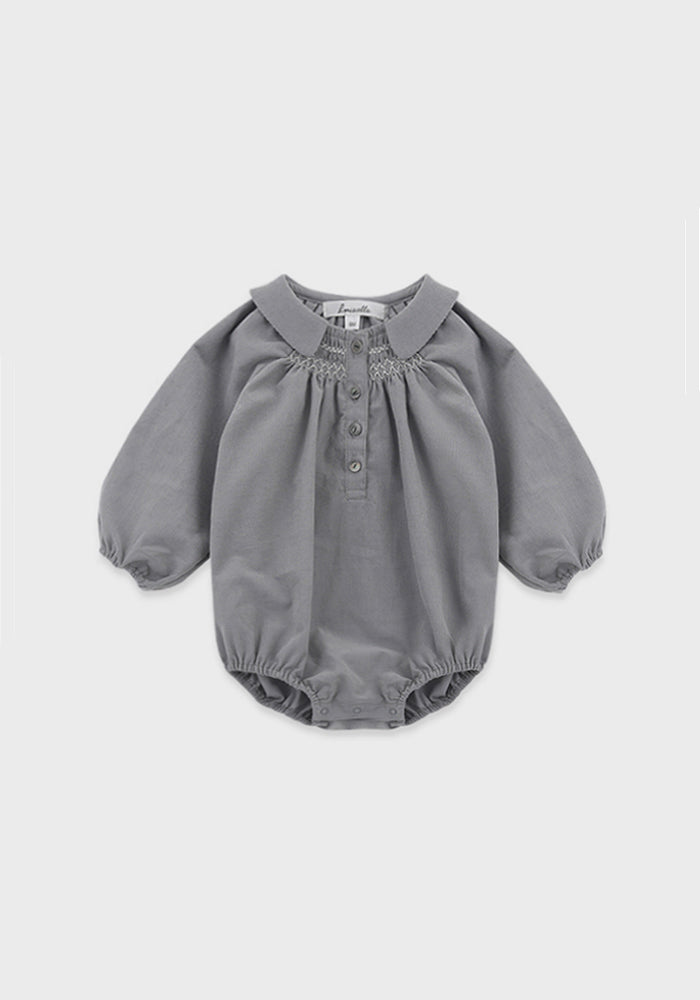 Baby Sydenus Corduroy Romper - Blue