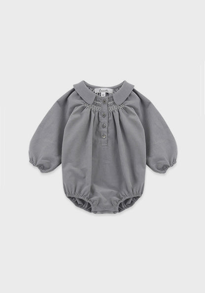 Baby Sydenus Corduroy Romper - Blue