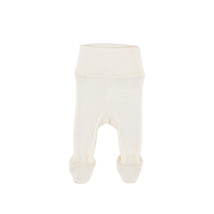 Bebe Organic Pointelle Wrap Onesie & Leggings - Natural