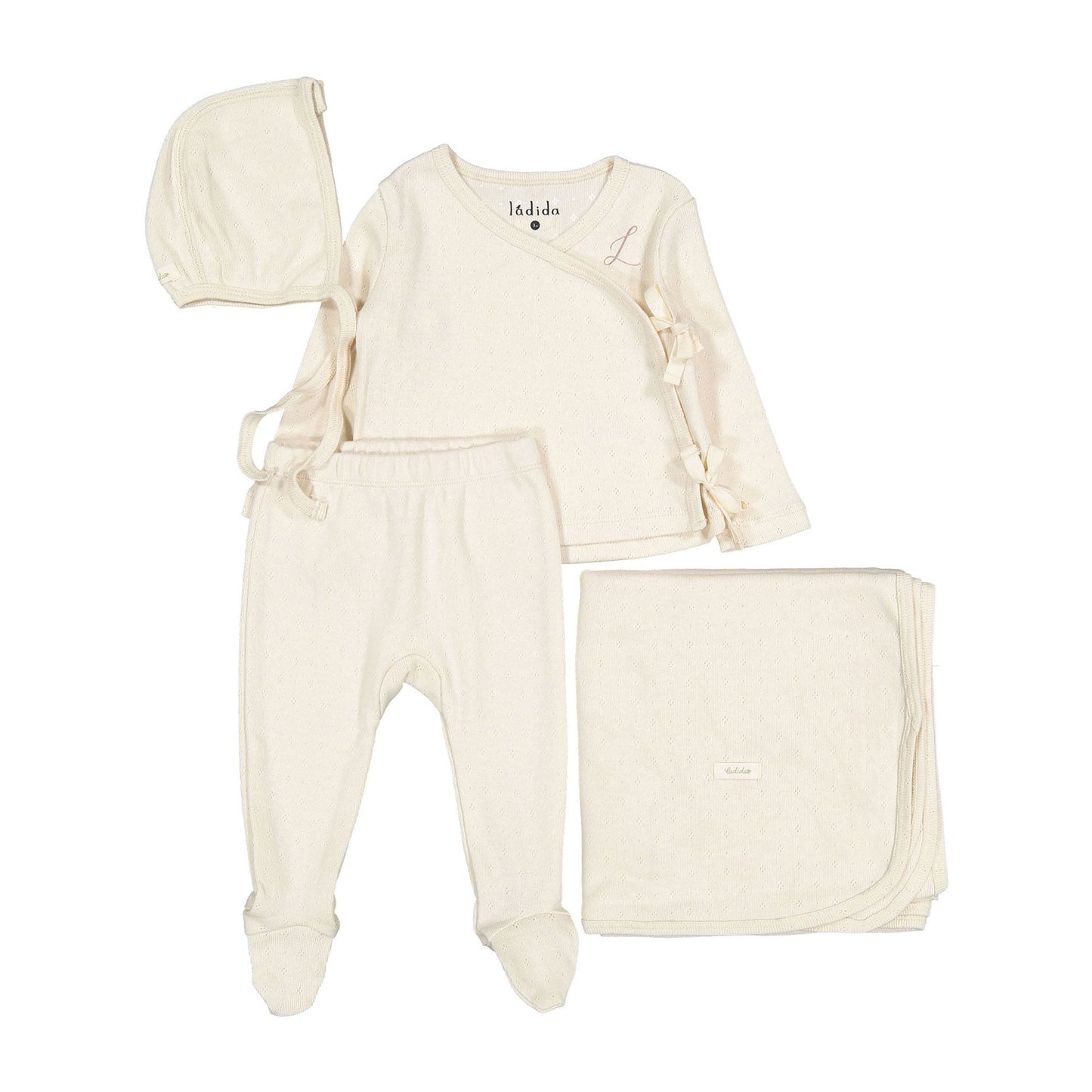 Ladida Layette Cream Pointelle Take Me Home Gift Set