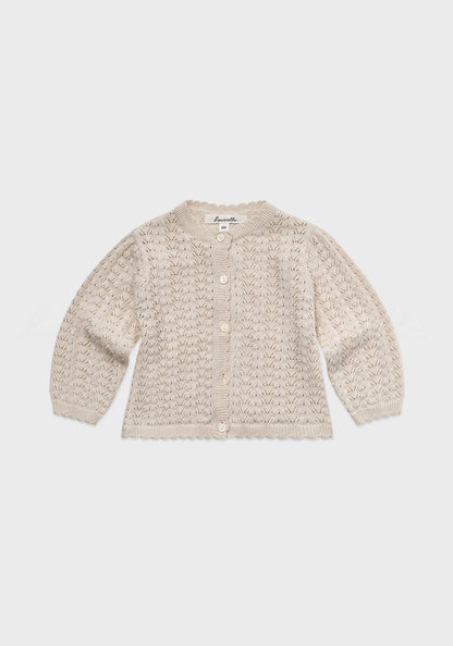 Louisiella Baby Lavera Knit Cardigan Pale Beige