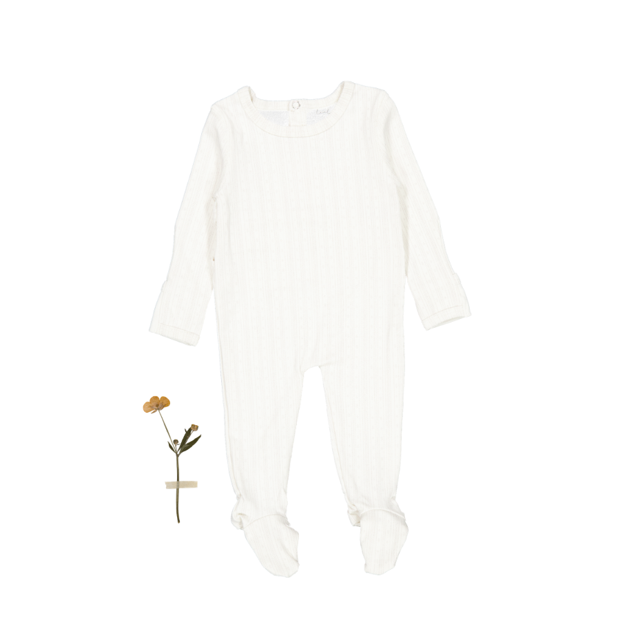 The Printed Romper & Bonnet- Pointelle