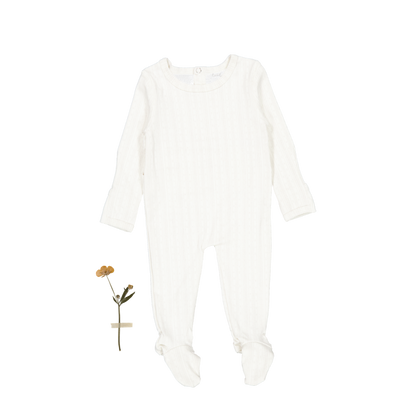 The Printed Romper & Bonnet- Pointelle