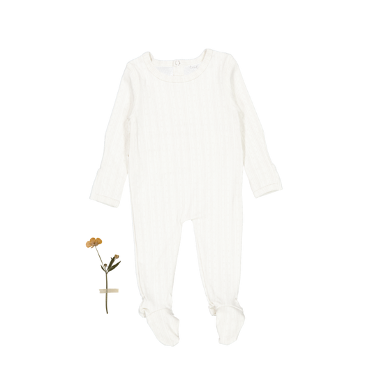 The Printed Romper & Bonnet- Pointelle