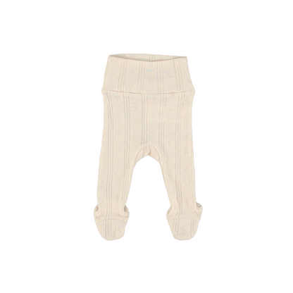 Bebe Organic Wrap Tee / Footed Leggings & Bonnet - Natural