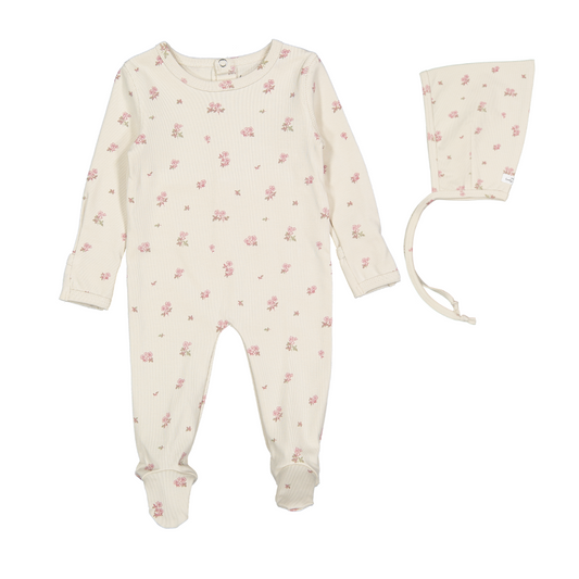 Lovely Littles Footie + Bonnet  Azelea