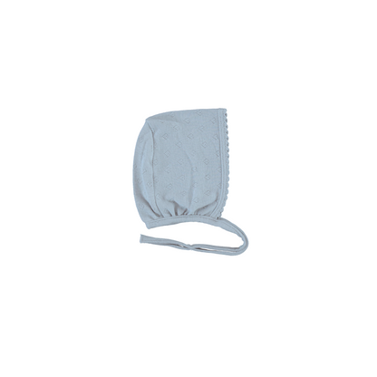 Bebe Organic Sea Heart Pointelle Wrap Overall + Bonnet