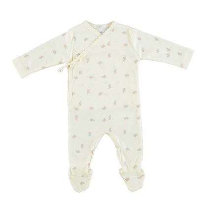 Bebe Organic Ayla Wrap Footie + Bonnet - Pink