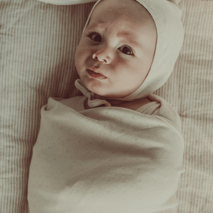 The Pointelle Blanket - Oatmilk