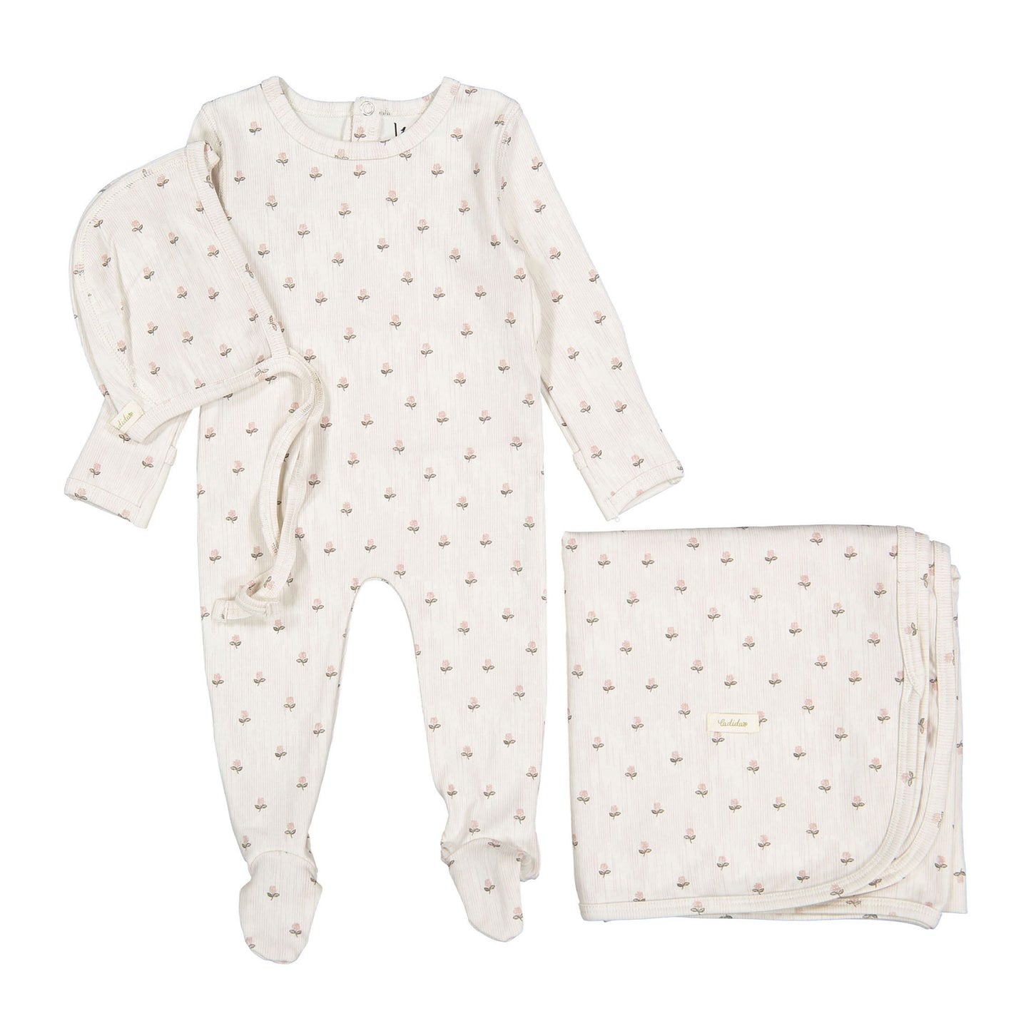 Ladida layette Vintage Rose 3pc Set
