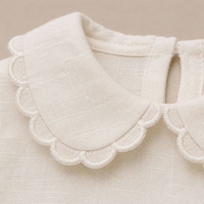 Cotton Embroidered Babygrow & Bonnet