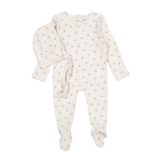 Ladida layette Vintage Rose Romper & Bonnet
