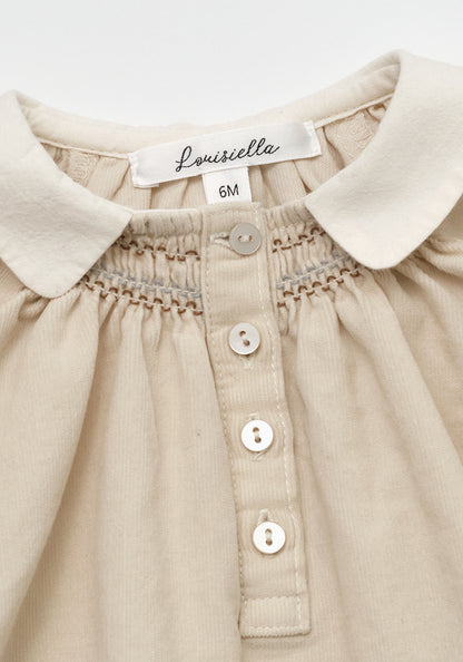 Louisiella Baby Arabella Corduroy Blouse & Bloomer Set