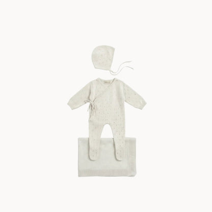Pointelle 3 Pc Set - Ivory