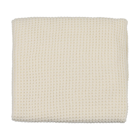 Mema Knits Knit Blanket Ivory