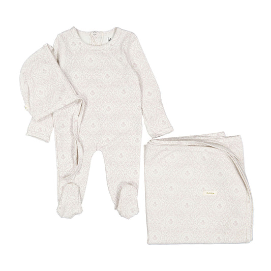 Ladida Layette Rose Demask 3pc Set