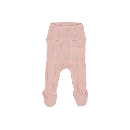 Bebe Organic Wrap Tee / Footed Leggings & Bonnet - Blush