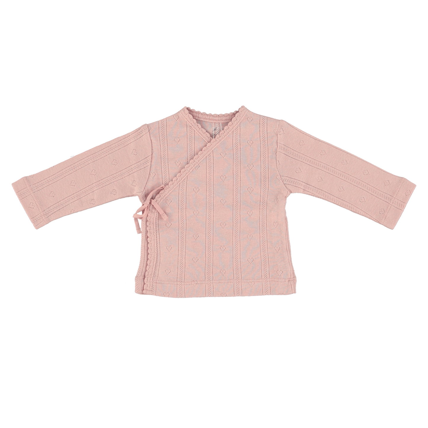 Bebe Organic Wrap Tee / Footed Leggings & Bonnet - Blush