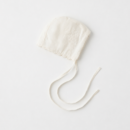 Cotton Embroidered Babygrow & Bonnet