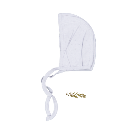 The Pointelle Romper & Bonnet - Dew Drop