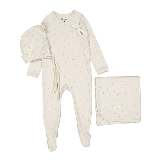 Ladida Layette Blush Tiny Bud 3pc Set
