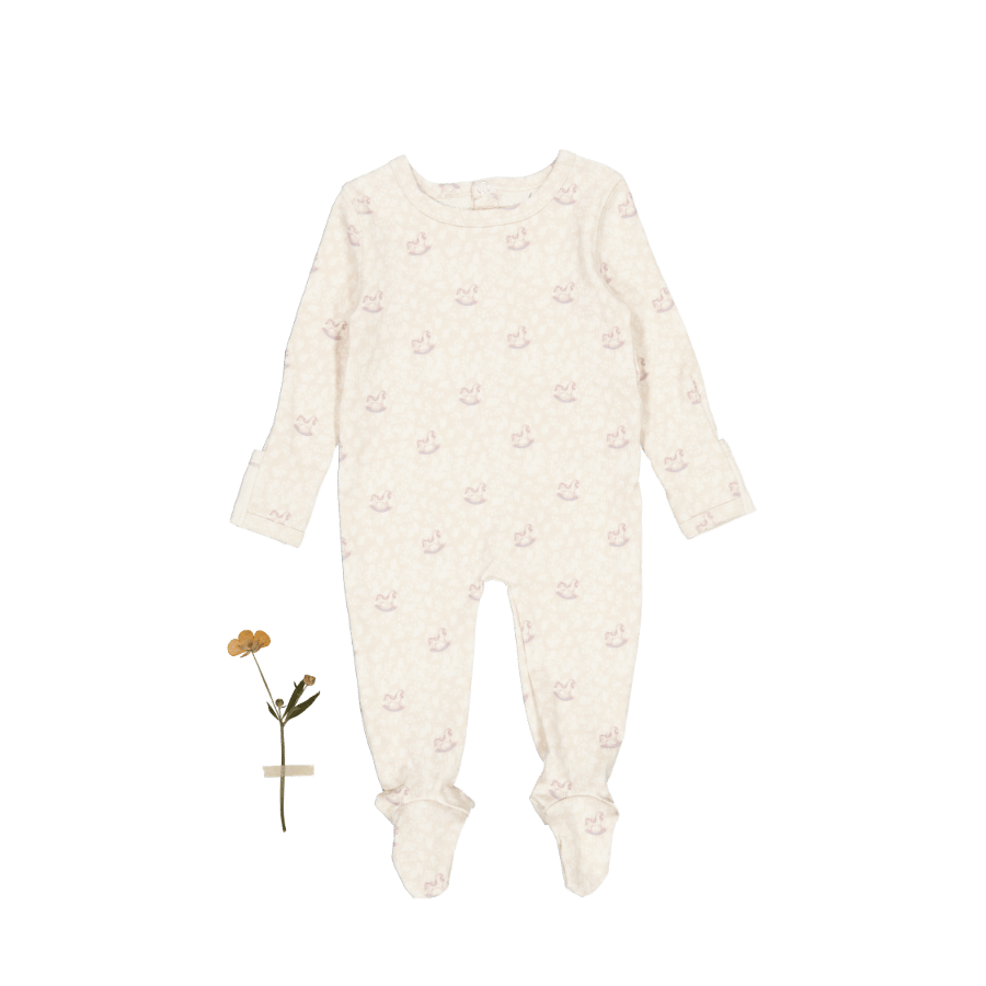 The Printed Romper & Bonnet - Heirloom Pony
