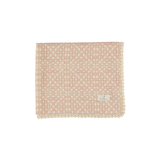 Bebe Organic Crochet Blanket Faded Rose