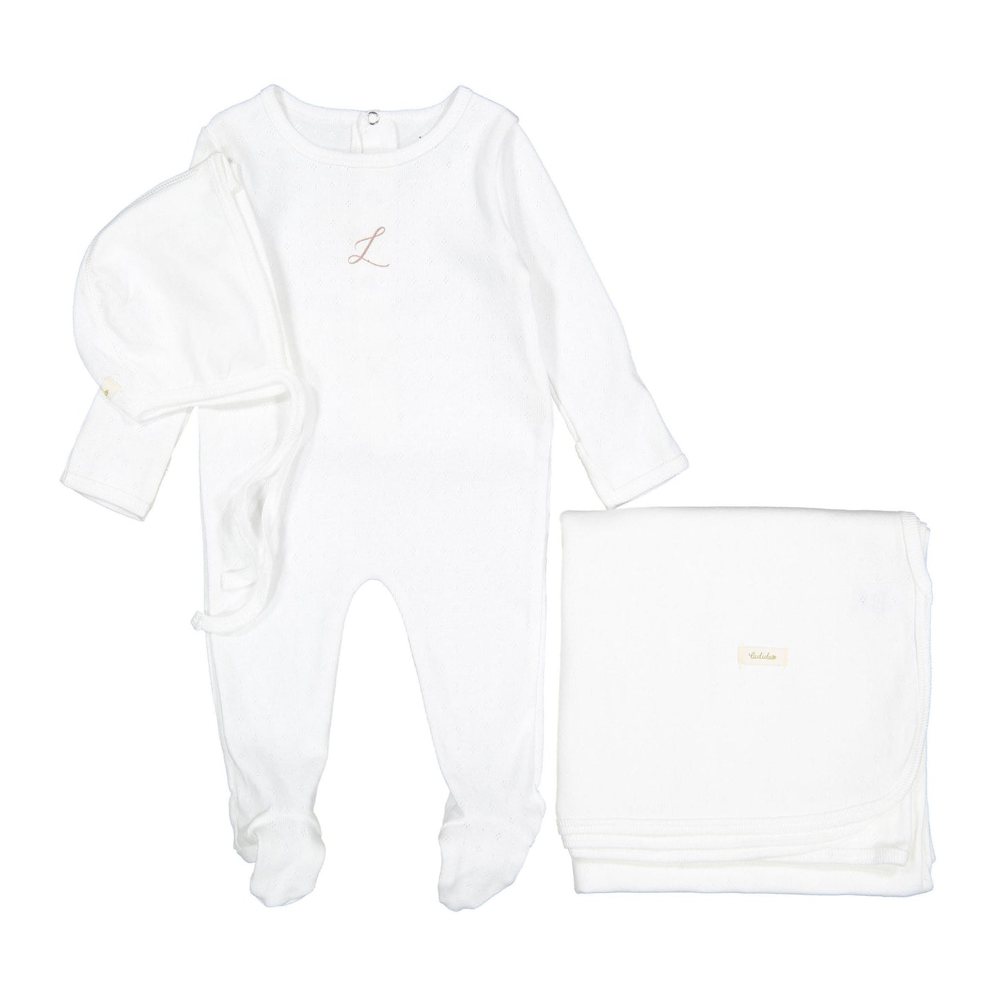Ladida Layette White Pointelle Take Me Home Gift Set