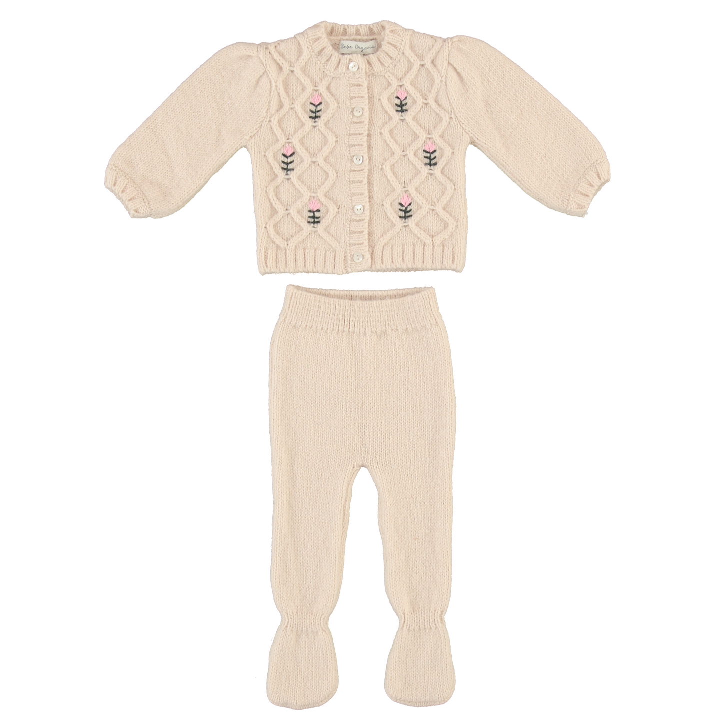 Bebe Organic Rosine Romper + Bonnet